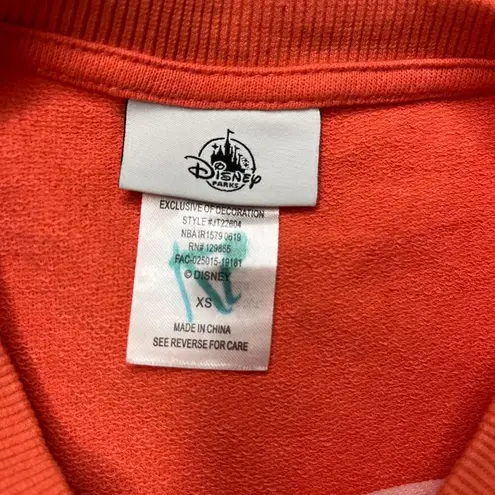 Disney Parks Women's Disney World Gold Sequin Mickey Mouse Pullover Sweater XS Orange