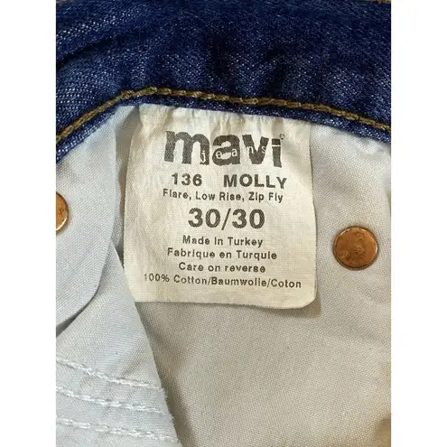 Mavi Jeans Womens 30 Boot Cut Mid Rise Medium Wash Fade Denim Stretch Molly EUC Blue