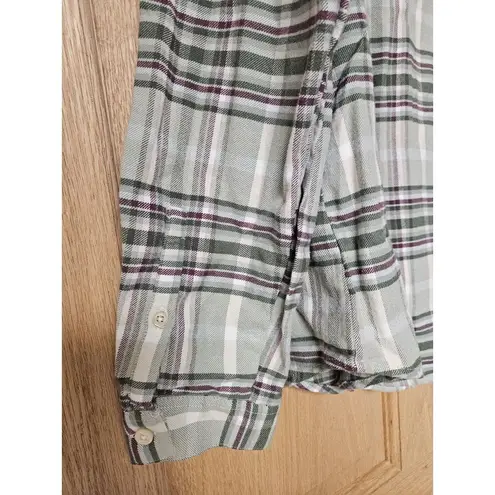 Orvis  Womens Plaid Large Button Dowm‎