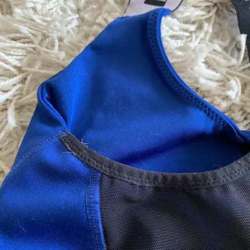 Ivy Park Royal Blue Black/White Cross Back Strap Sports Bra