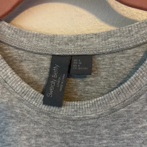 Sweaty Betty Drift Racer Sleeveless Knit Midi Dress Light Marled Grey Small