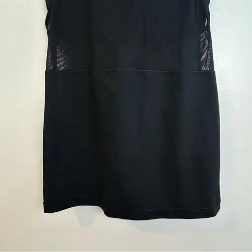 Lululemon  Black Mesh Racerback Tank with Built in Bra Size 4