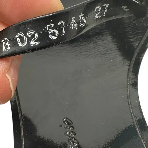 Robert Clergerie Vintage Sandals Slide Embellished Black Silver Size 6.5