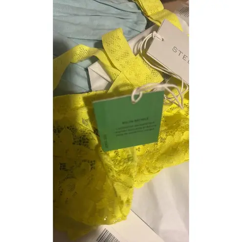 Stella McCartney Neon stretch lace triangle bra Bright yellow M