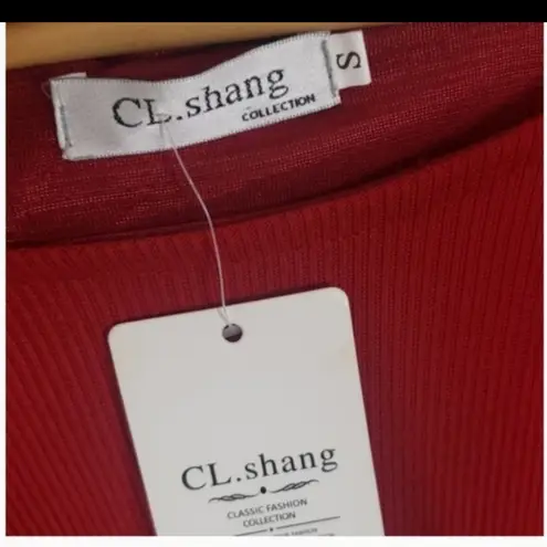 Red ruffle bohemian bow back dress NWT