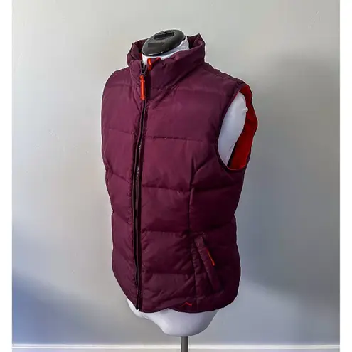 Tsunami Quilted Down Plum Front Zipper Puffer Vest