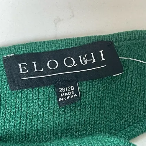 Eloquii Plus Size Asymmetrical One Sleeve Bodycon Knit Sweater Dress Apple Green