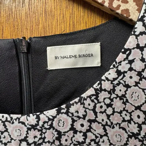 By Malene Birger Floral Print Abstract Print Long Sleeve Midi Dress EU 40 US 10 Green Size undefined