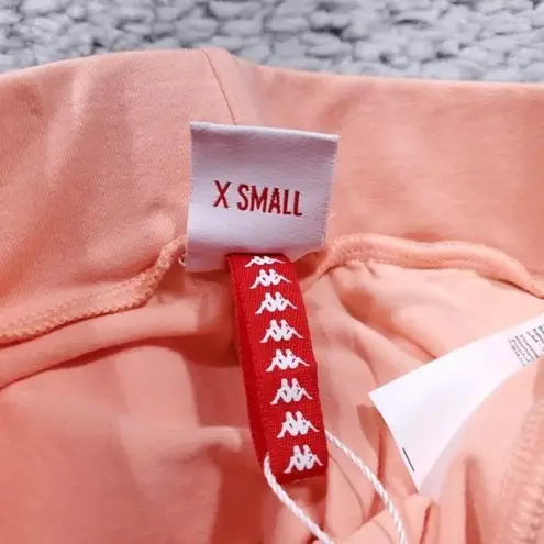 Kappa 222 Banda Cartin 2 Bike Shorts Women’s Size XS Orange Peach Skin Fit NWT