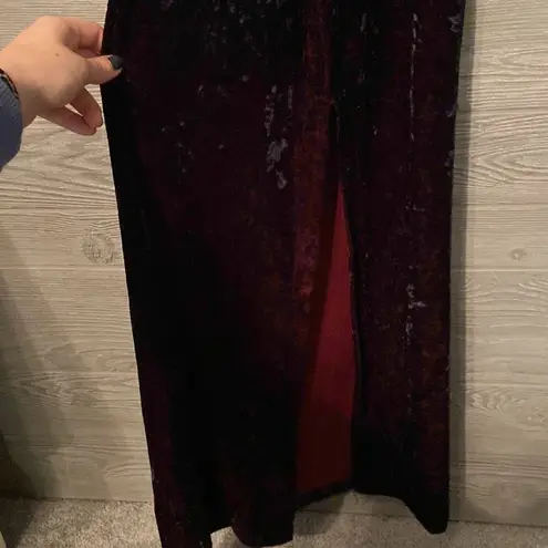 Sabora crushed‎ Velvet black/Red Dress size medium Red