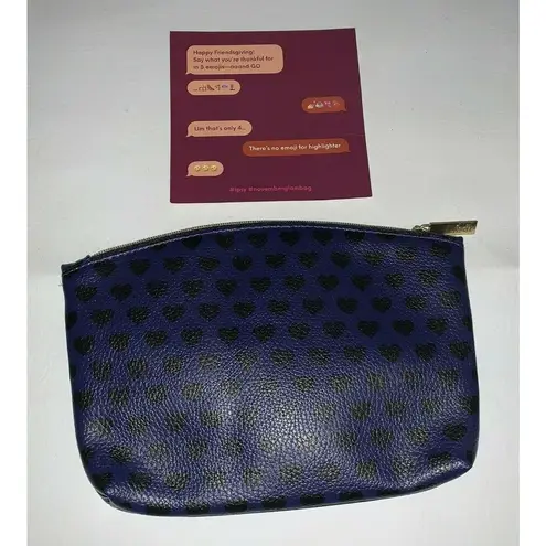 Ipsy  November 2018 Glam Bag Makeup Case Purple Black Hearts Pouch ONLY