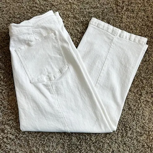 Madewell  The Emmett Wide-Leg Crop Jeans: Welt Pocket Edition Ivory Size 31