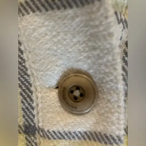 Outerknown Blanket Shirt Jacket Shacket in Yellow and Gray Plaid