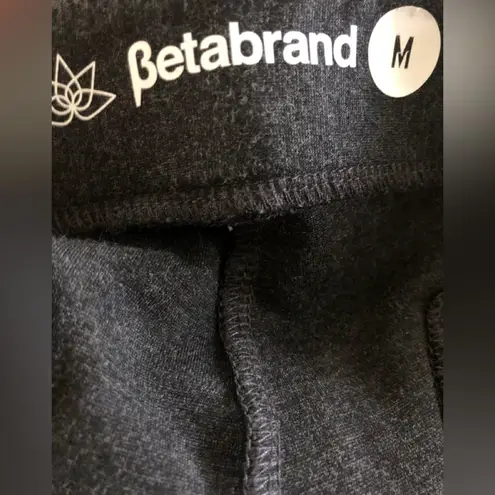 Betabrand Slim SOHO Joggers M Charcoal Gray Pull On Belt Loops Stretch Knit Yoga