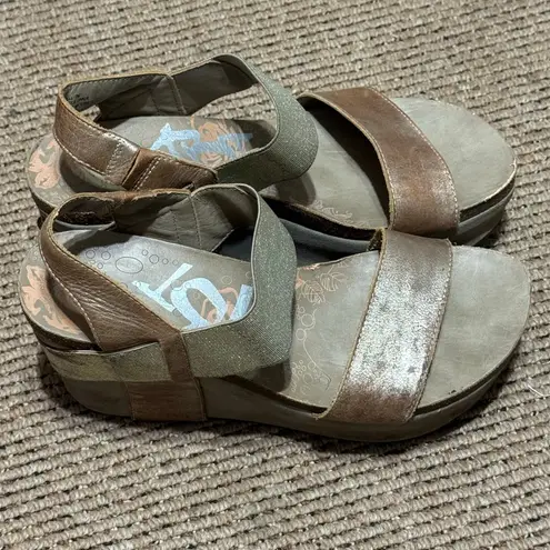 OTBT Womens Bushnell Casual Open Toe Wedge Slingback Sandals 7M