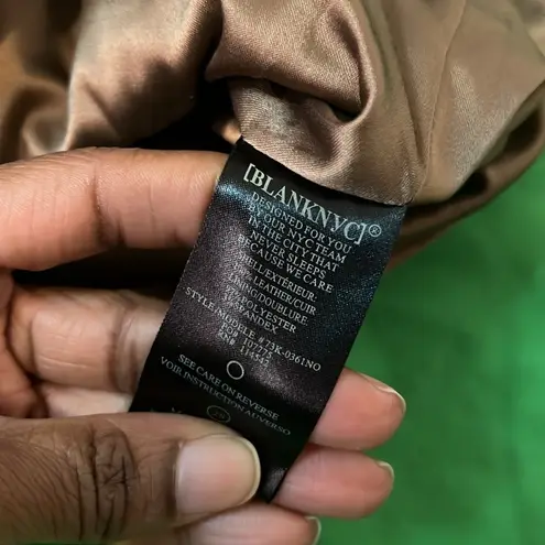 BLANK NYC  Brown Tan Mini Pencil 100% Leather Suede Feel Skirt size 28