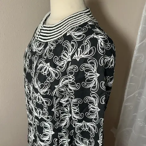 Vintage NEW Victor Costa Occasion QVC Beaded Embroidered Jacket Duster Blazer M Black Size M