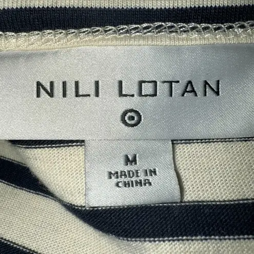 NILI LOTAN Target Long Sleeve Breton Top Cream And Black EUC Size Medium