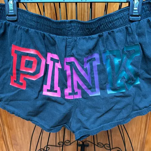 PINK - Victoria's Secret Victoria's Secret Pink Ombre Rainbow Logo Sleep Shorts