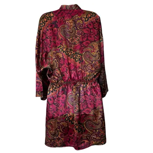 Vintage Victoria’s Secret Robe Floral Satin Y2K Lingerie Glam Coquette M/L Size L