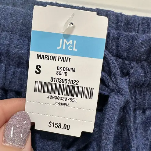 J. McLaughlin Marion Pants Small Blue Linen Cotton Pull On Lounge Relaxed NWT