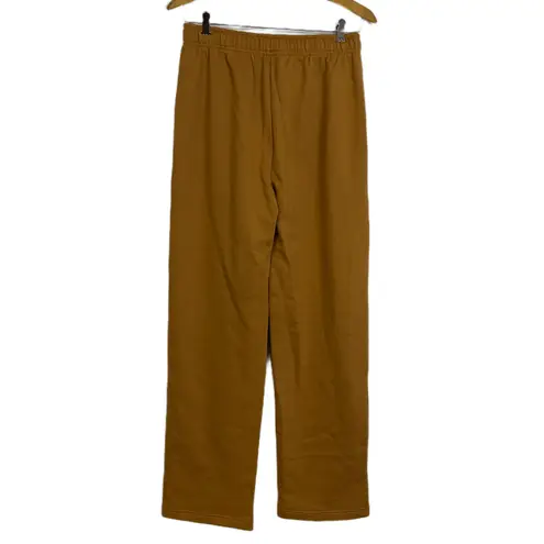 Alo Womens Accolade Sweatpants Medium Toffee Yellow Athleisure Gym Lounge NWT