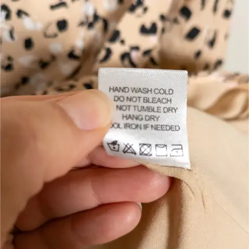 Camila Coelho Tan Leopard Print Gemma Blazer Dress Wrap Styling Women's XS