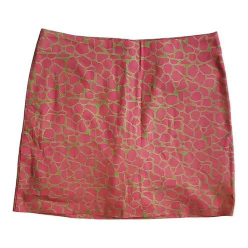 Vintage Cottontail Originals pink & green giraffe print skirt with shorts Size 8