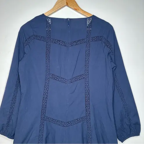 Outerknown Navy Long Sleeve Elliott Organic Cotton Dress Size XS
