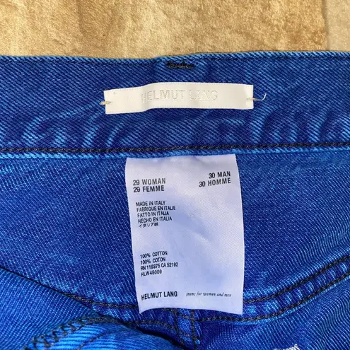 Helmut Lang Blue Denim High Waisted A-line Mini Jean Skirt, Size 29