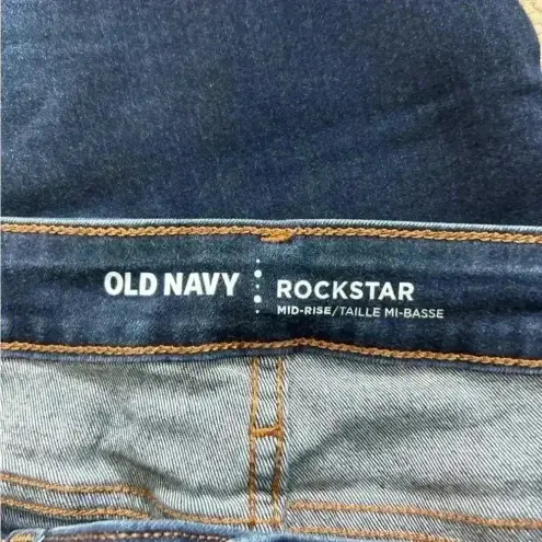 Old Navy  rockstar dark blue mid ride jeans