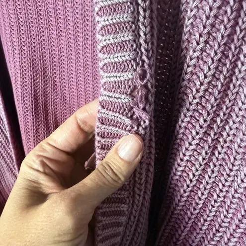 Y2K Victoria’s Secret PINK Chunky Distressed Open Pink Sun Washed Cardigan M Size M