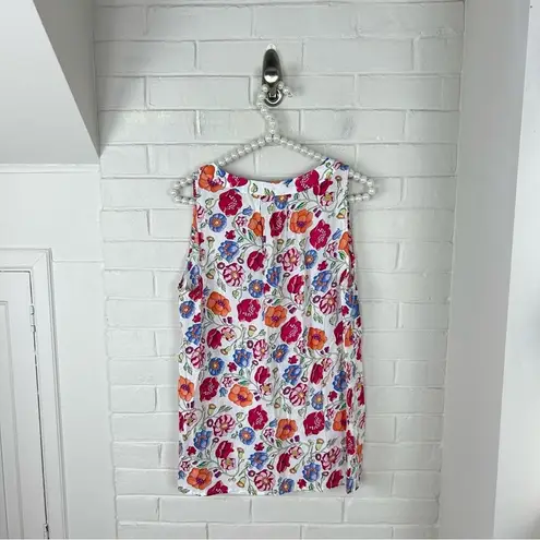 Anne Carson NWT Vibrant Colorful Floral Print Tank Top Size M