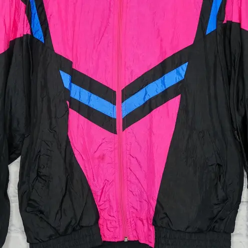 Vintage 90’s Color Block Pink & Blue Windbreaker Size L