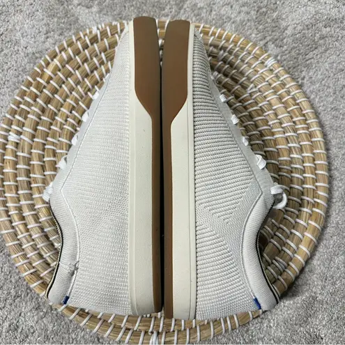 Rothy’s Women’s Lace Up Knit Sneakers Shoes Washable Casual in Vanilla Ivory 10 White