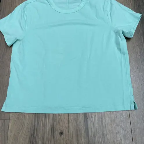 Lululemon  Classic-Fit Cotton-Blend T-Shirt Wild Mint Size 2 Short Sleeve Tee