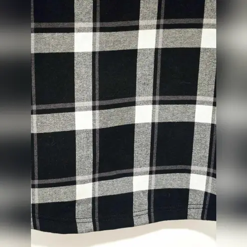 Orvis  Black and White Plaid Button Down Shirt Lined Jacket size Medium - Image 8