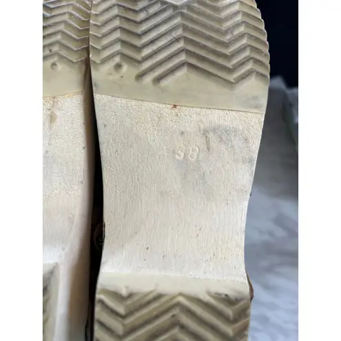 Hanna Andersson Wooden Brown leopard Print Pony Hair Clogs Size 7.5