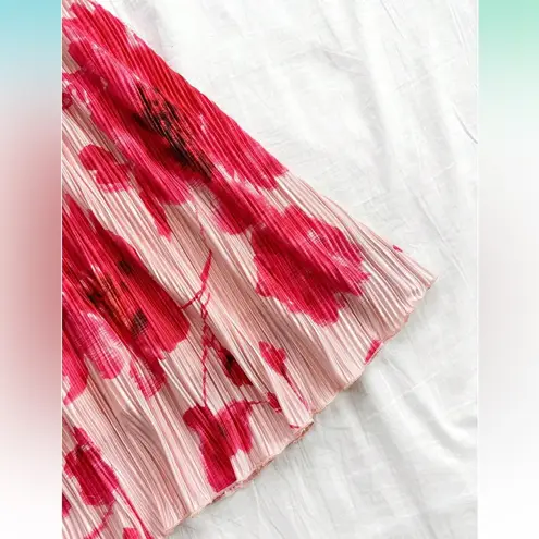 Floral Halter Dress Red Size XL