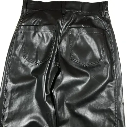 Denim Forum Aritzia The Farrah Faux Leather Pants 25 Black