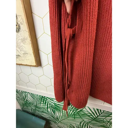 Goldie Rust Red Knit Sweater with Tie Side - Size - M/L