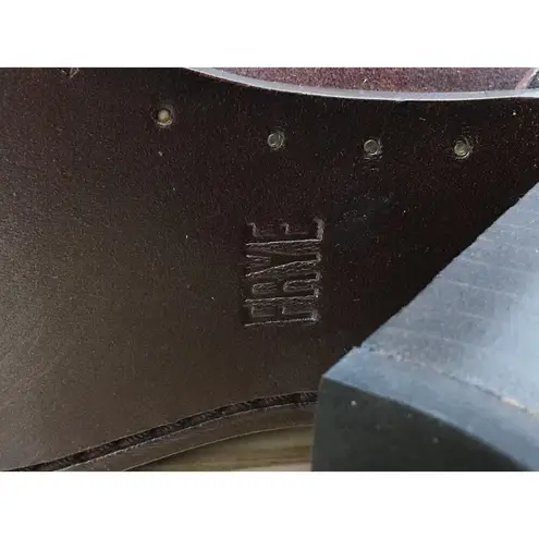 Frye Jenny Seam Women's 9 Brown Leather Side Zip Round Toe Buckle Bootie Boots