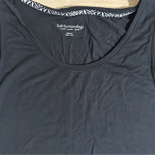 Soft Surroundings Black Pullover Tank Top Size Medium