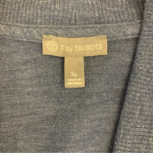 Talbots T by  Petite Blue Pockets Open Cardigan Size SP
