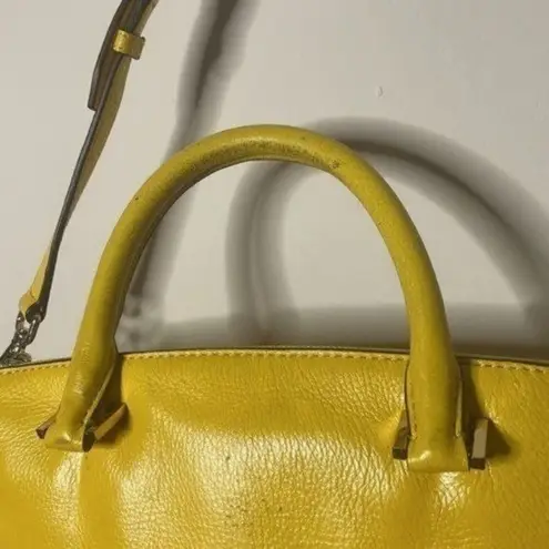 Michael Kors GUC Canary Yellow  Medium Sized Zippered Adjustable Strap Purse