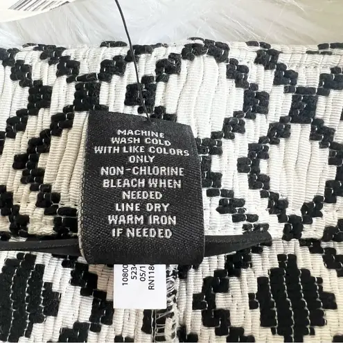 Lane Bryant NEW  16 Black White Print Textured Zip Pencil Skirt Career Knit