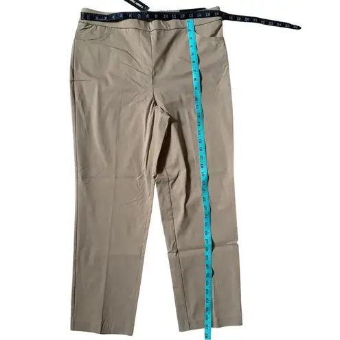 NEW Alfred Dunner Tummy Control Pants Classics Allure Pants Khaki 10P Tan