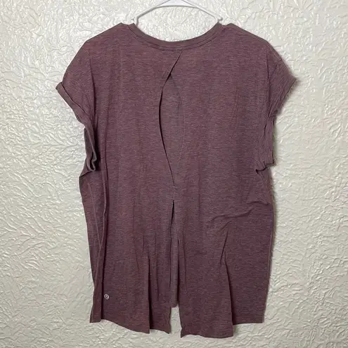 Lululemon Box It Out Short Sleeve Heathered Oxblood