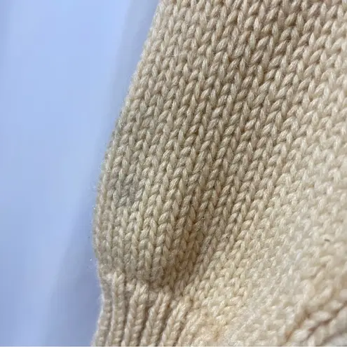 Vintage 60's Hanson XL Virgin Wool Knit Chunky Cardigan Grandpa Grannycore Yellow