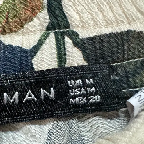 ZARA  Floral A-Line Midi Skirt Medium